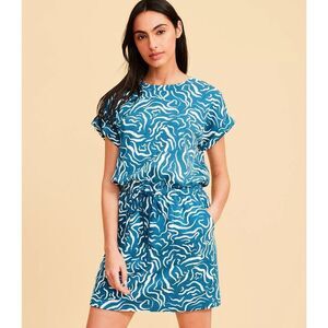 Lou & Grey Blue and White Mini Dress